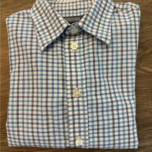 Kenneth Cole Reaction Boy’s Blue & White Check Dress Shirt Size 6